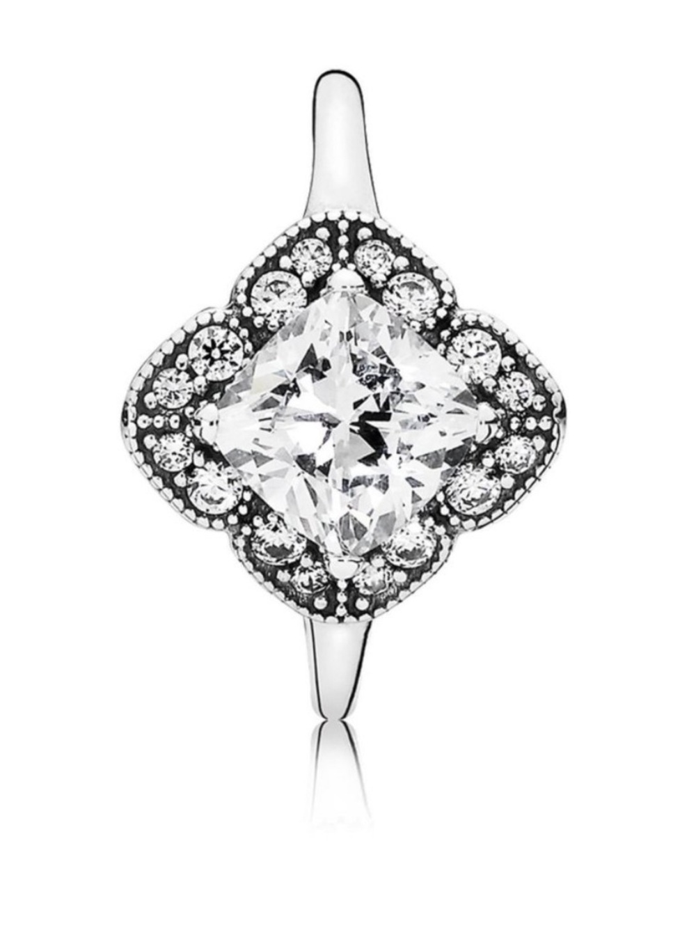 Pandora Crystallized Floral fancy Ring-size 6, retired style - Picture 2 of 9